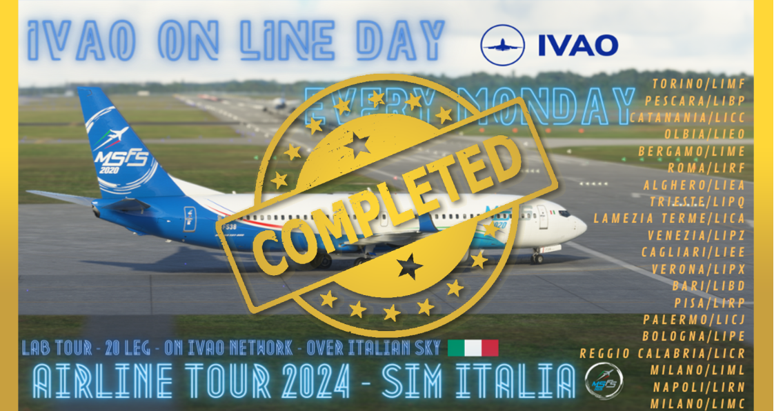 Ivao Airline Tour 2024 Sim Italia